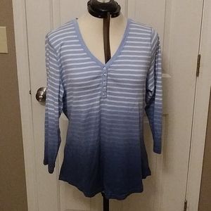 Henley button top
